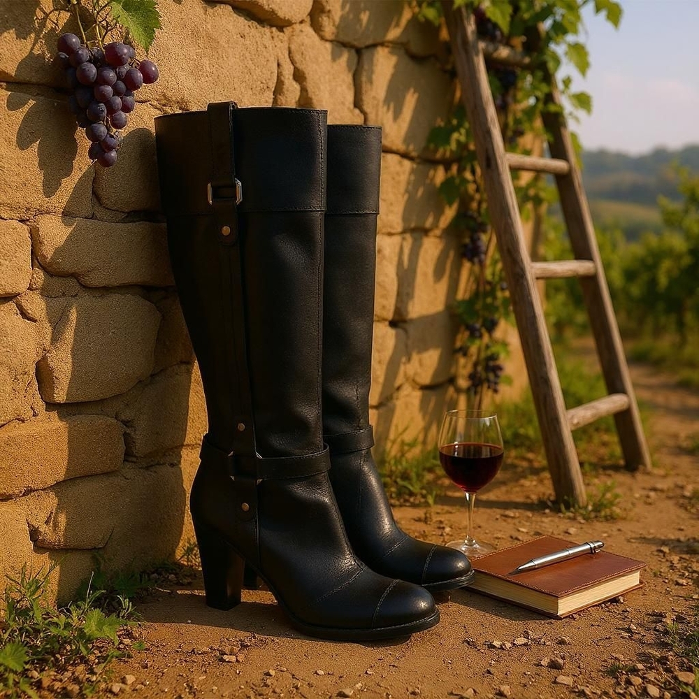 Nine West Black Heeled Boots